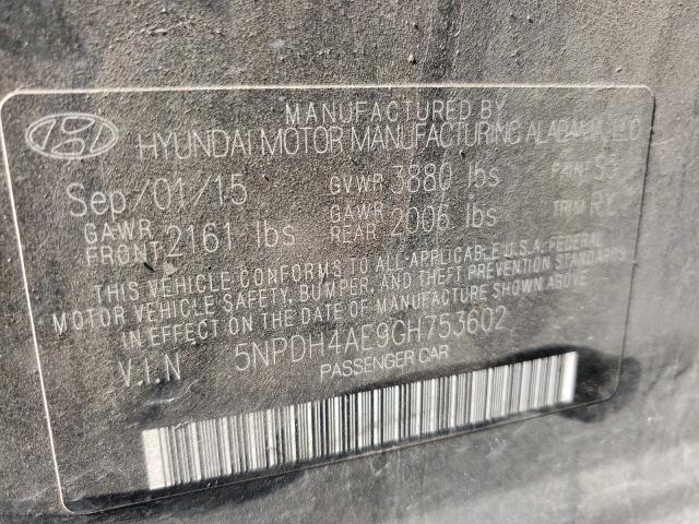 Photo 9 VIN: 5NPDH4AE9GH753602 - HYUNDAI ELANTRA SE 