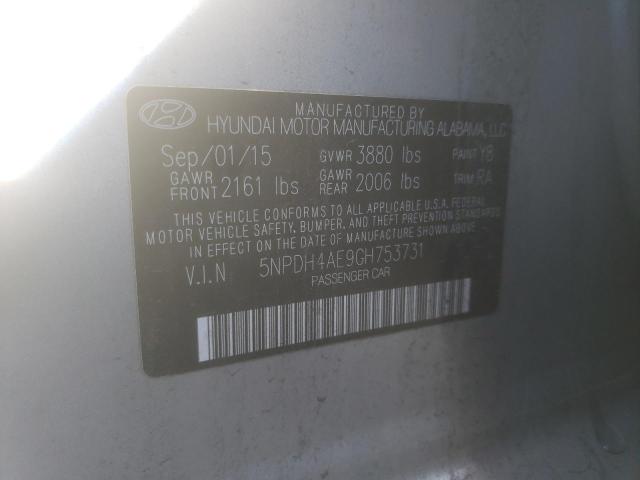 Photo 9 VIN: 5NPDH4AE9GH753731 - HYUNDAI ELANTRA SE 