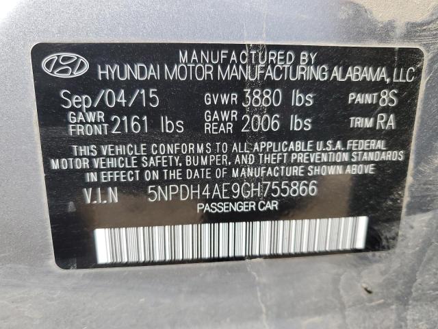 Photo 11 VIN: 5NPDH4AE9GH755866 - HYUNDAI ELANTRA 