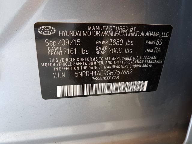 Photo 9 VIN: 5NPDH4AE9GH757682 - HYUNDAI ELANTRA SE 