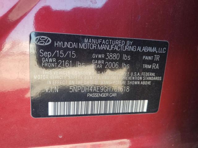 Photo 11 VIN: 5NPDH4AE9GH761618 - HYUNDAI ELANTRA 