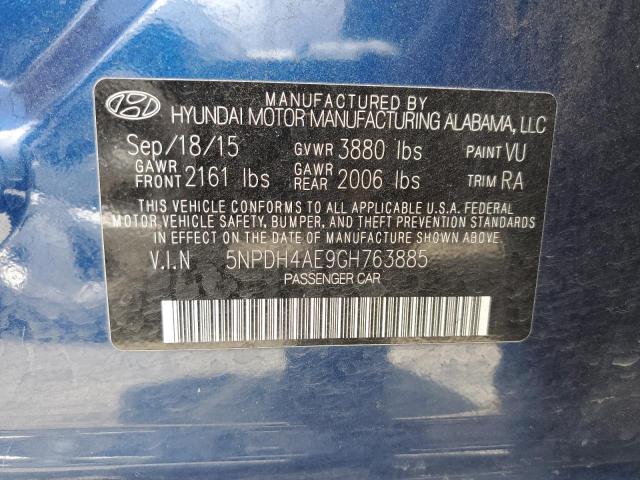 Photo 11 VIN: 5NPDH4AE9GH763885 - HYUNDAI ELANTRA 