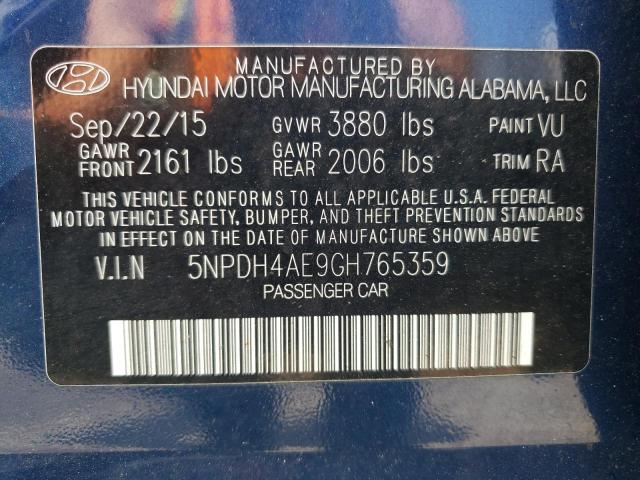 Photo 11 VIN: 5NPDH4AE9GH765359 - HYUNDAI ELANTRA 