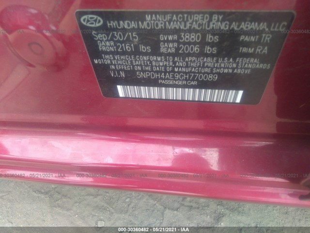 Photo 8 VIN: 5NPDH4AE9GH770089 - HYUNDAI ELANTRA 