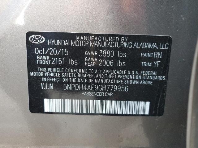 Photo 11 VIN: 5NPDH4AE9GH779956 - HYUNDAI ELANTRA SE 