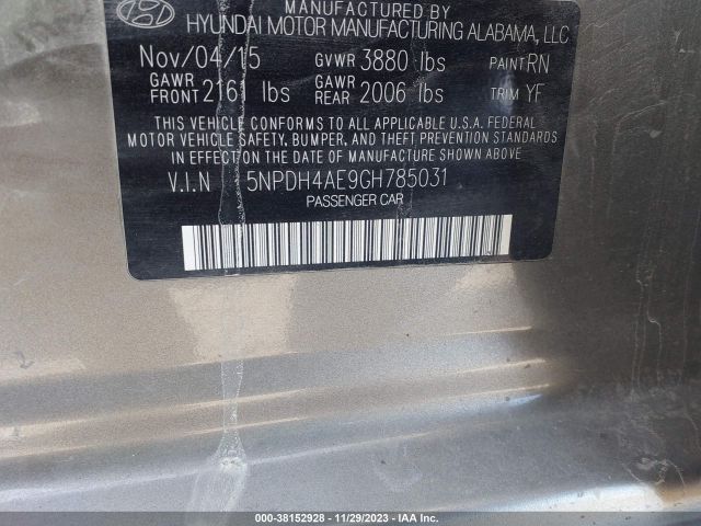 Photo 8 VIN: 5NPDH4AE9GH785031 - HYUNDAI ELANTRA 