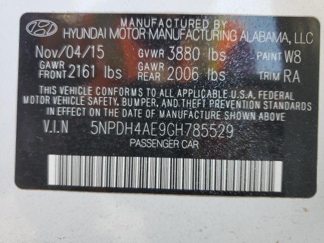 Photo 11 VIN: 5NPDH4AE9GH785529 - HYUNDAI ELANTRA SE 