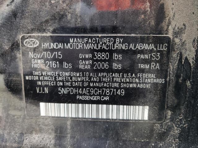 Photo 11 VIN: 5NPDH4AE9GH787149 - HYUNDAI ELANTRA SE 