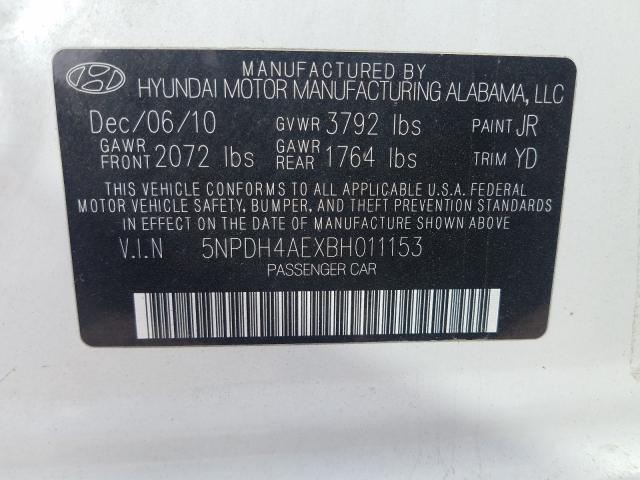 Photo 9 VIN: 5NPDH4AEXBH011153 - HYUNDAI ELANTRA GL 