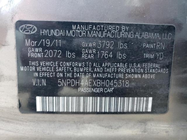 Photo 11 VIN: 5NPDH4AEXBH045318 - HYUNDAI ELANTRA GL 