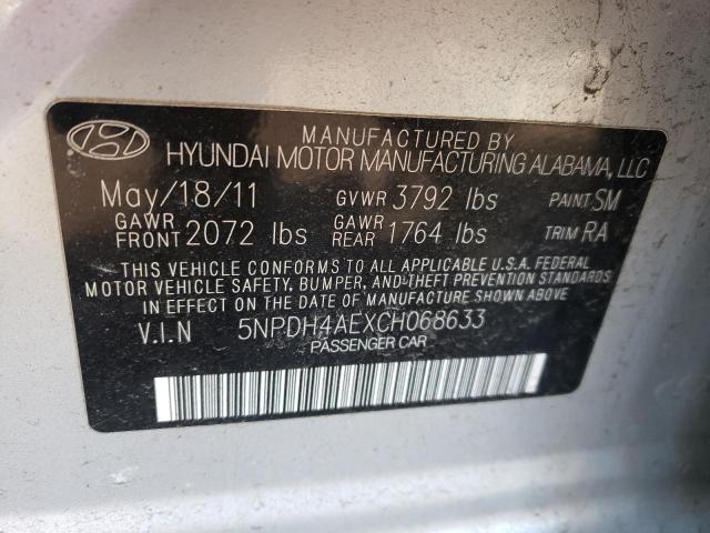 Photo 9 VIN: 5NPDH4AEXCH068633 - HYUNDAI ELANTRA GL 