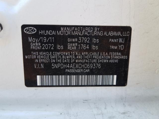 Photo 9 VIN: 5NPDH4AEXCH069376 - HYUNDAI ELANTRA GL 