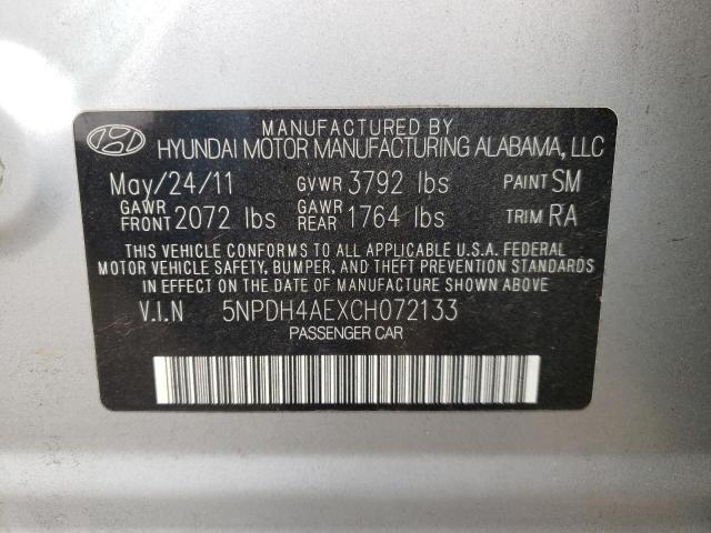 Photo 9 VIN: 5NPDH4AEXCH072133 - HYUNDAI ELANTRA GL 