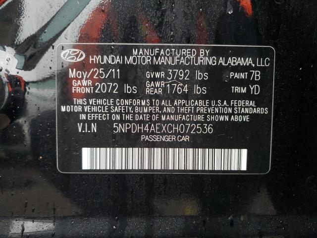 Photo 12 VIN: 5NPDH4AEXCH072536 - HYUNDAI ELANTRA GL 