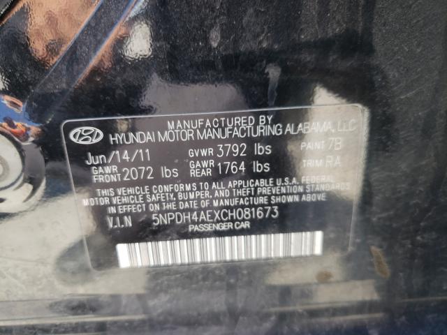 Photo 9 VIN: 5NPDH4AEXCH081673 - HYUNDAI ELANTRA 