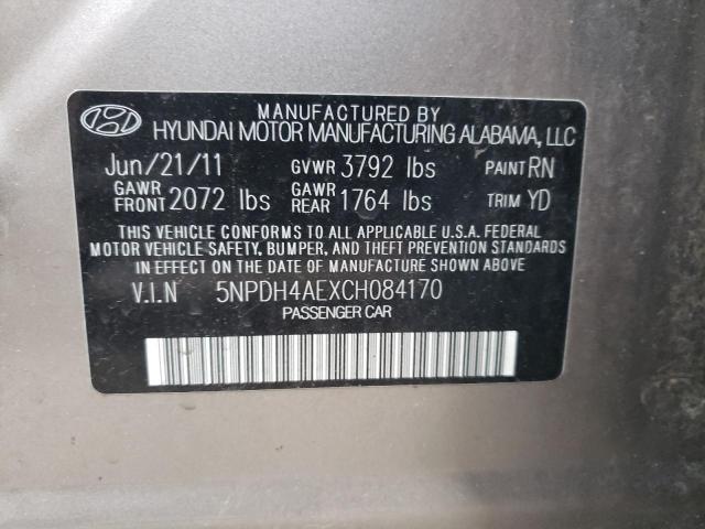 Photo 12 VIN: 5NPDH4AEXCH084170 - HYUNDAI ELANTRA GL 