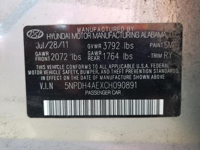 Photo 12 VIN: 5NPDH4AEXCH090891 - HYUNDAI ELANTRA 