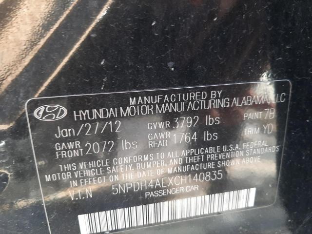 Photo 9 VIN: 5NPDH4AEXCH140835 - HYUNDAI ELANTRA GL 