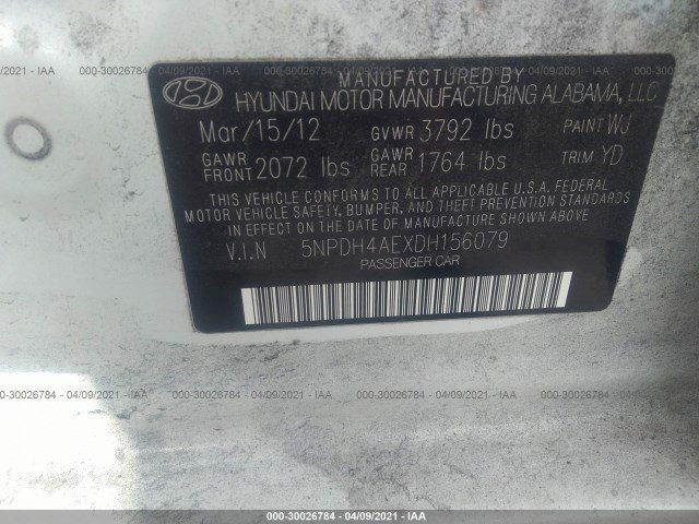 Photo 8 VIN: 5NPDH4AEXDH156079 - HYUNDAI ELANTRA 