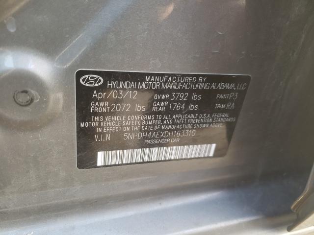 Photo 9 VIN: 5NPDH4AEXDH163310 - HYUNDAI ELANTRA GL 