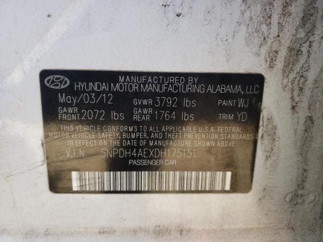 Photo 11 VIN: 5NPDH4AEXDH175151 - HYUNDAI ELANTRA 