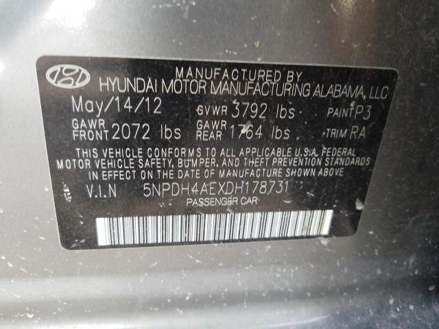 Photo 9 VIN: 5NPDH4AEXDH178731 - HYUNDAI ELANTRA GL 