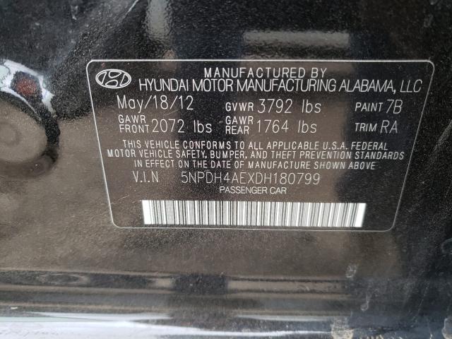 Photo 9 VIN: 5NPDH4AEXDH180799 - HYUNDAI ELANTRA GL 