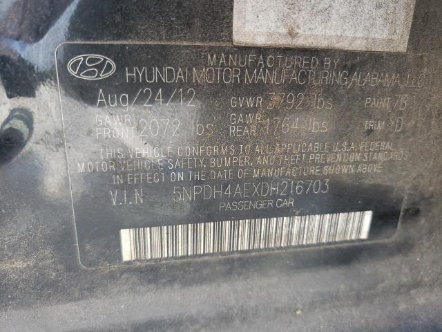 Photo 9 VIN: 5NPDH4AEXDH216703 - HYUNDAI ELANTRA GL 