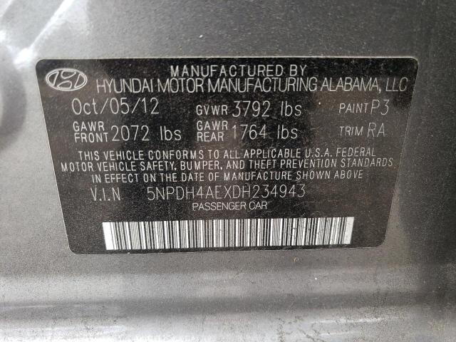 Photo 12 VIN: 5NPDH4AEXDH234943 - HYUNDAI ELANTRA GL 