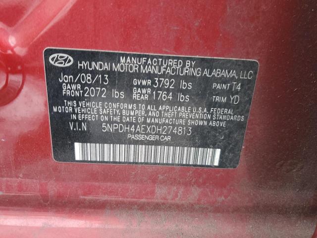 Photo 11 VIN: 5NPDH4AEXDH274813 - HYUNDAI ELANTRA 