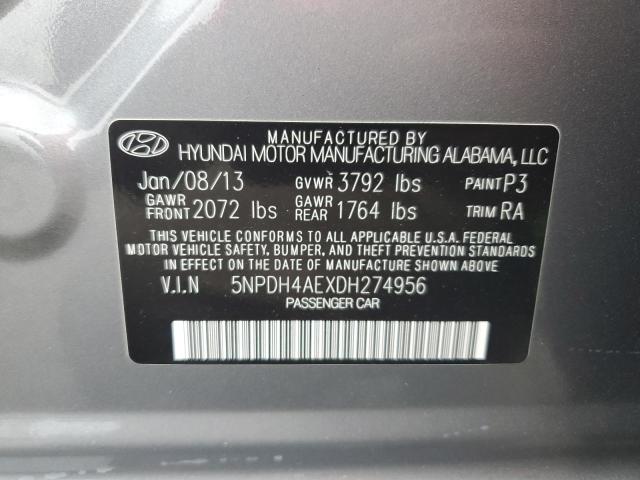 Photo 11 VIN: 5NPDH4AEXDH274956 - HYUNDAI ELANTRA GL 