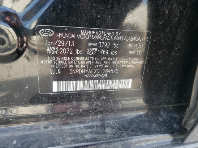 Photo 9 VIN: 5NPDH4AEXDH284872 - HYUNDAI ELANTRA GL 