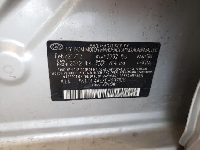 Photo 9 VIN: 5NPDH4AEXDH297881 - HYUNDAI ELANTRA GL 