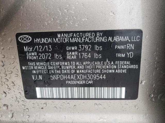 Photo 11 VIN: 5NPDH4AEXDH309544 - HYUNDAI ELANTRA GL 