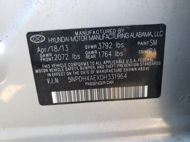 Photo 9 VIN: 5NPDH4AEXDH331964 - HYUNDAI ELANTRA GL 