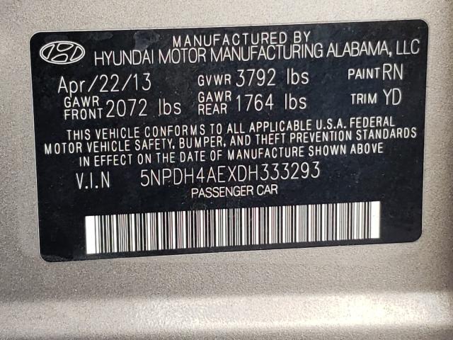 Photo 9 VIN: 5NPDH4AEXDH333293 - HYUNDAI ELANTRA GL 