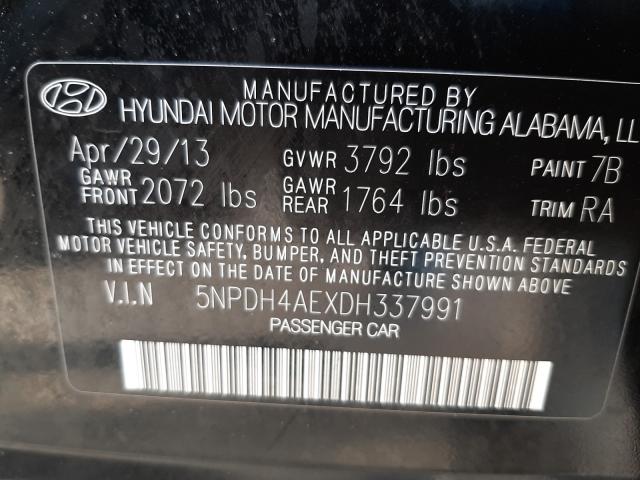 Photo 9 VIN: 5NPDH4AEXDH337991 - HYUNDAI ELANTRA GL 