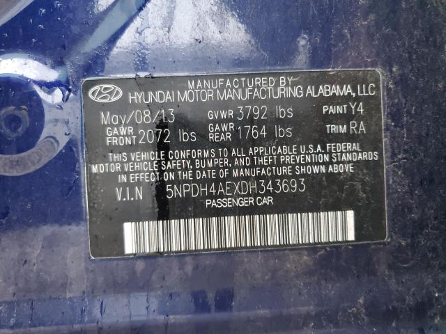 Photo 11 VIN: 5NPDH4AEXDH343693 - HYUNDAI ELANTRA 