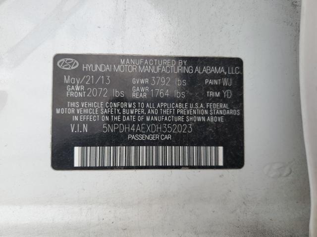 Photo 11 VIN: 5NPDH4AEXDH352023 - HYUNDAI ELANTRA GL 