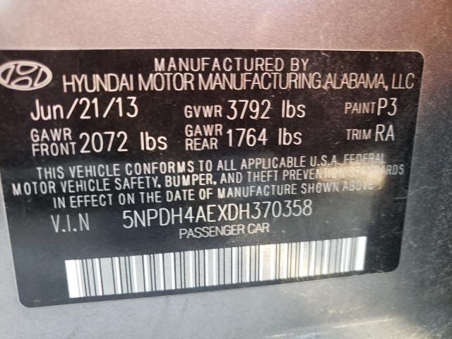 Photo 9 VIN: 5NPDH4AEXDH370358 - HYUNDAI ELANTRA GL 