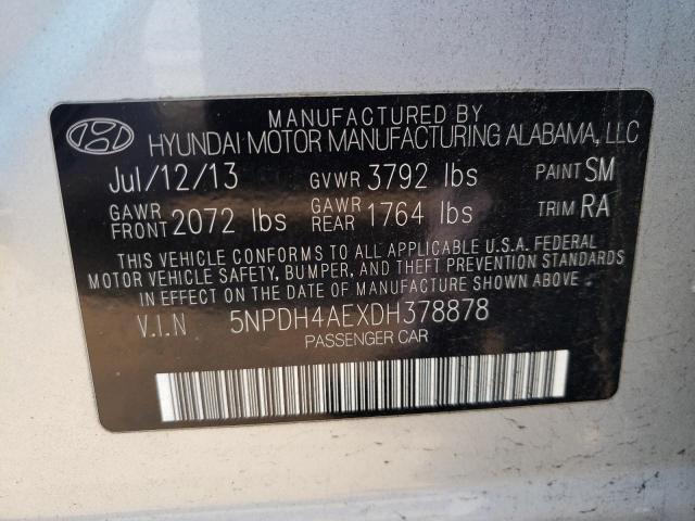 Photo 11 VIN: 5NPDH4AEXDH378878 - HYUNDAI ELANTRA GL 