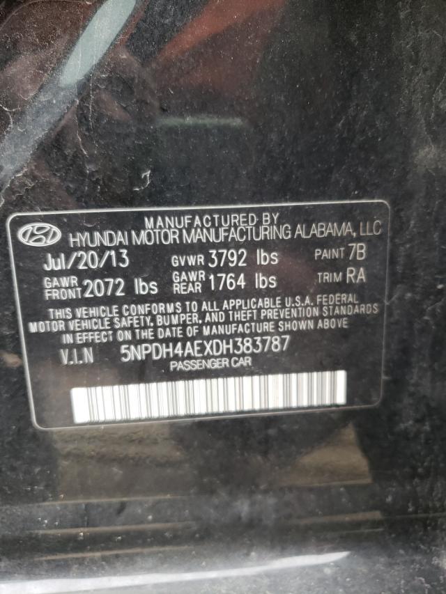 Photo 9 VIN: 5NPDH4AEXDH383787 - HYUNDAI ELANTRA GL 