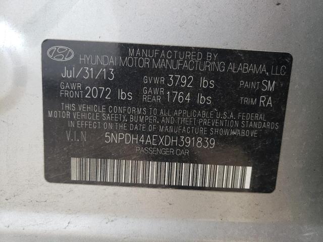 Photo 11 VIN: 5NPDH4AEXDH391839 - HYUNDAI ELANTRA GL 