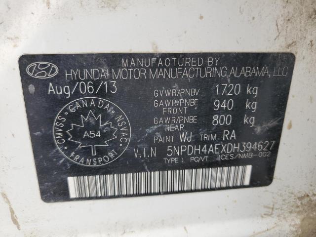 Photo 12 VIN: 5NPDH4AEXDH394627 - HYUNDAI ELANTRA 