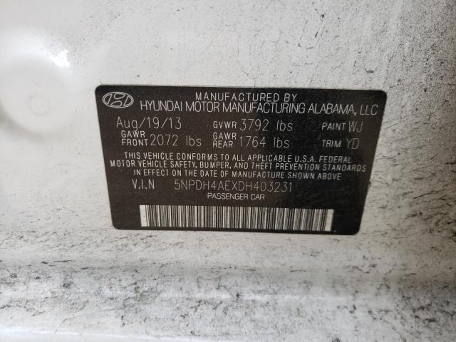 Photo 9 VIN: 5NPDH4AEXDH403231 - HYUNDAI ELANTRA GL 