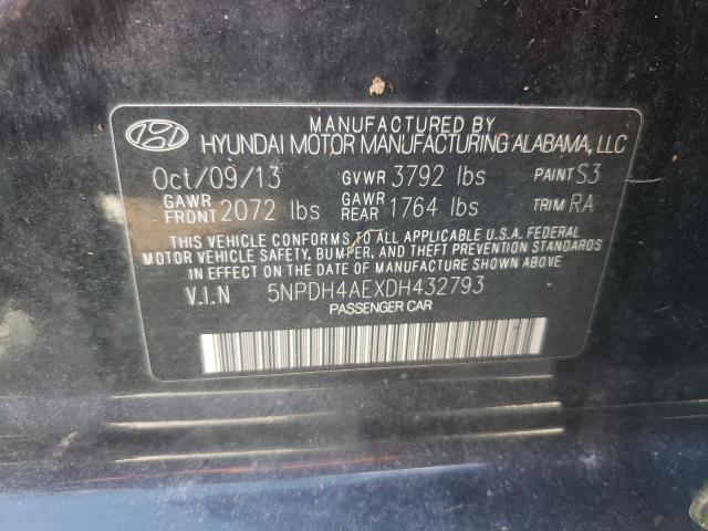 Photo 9 VIN: 5NPDH4AEXDH432793 - HYUNDAI ELANTRA GL 