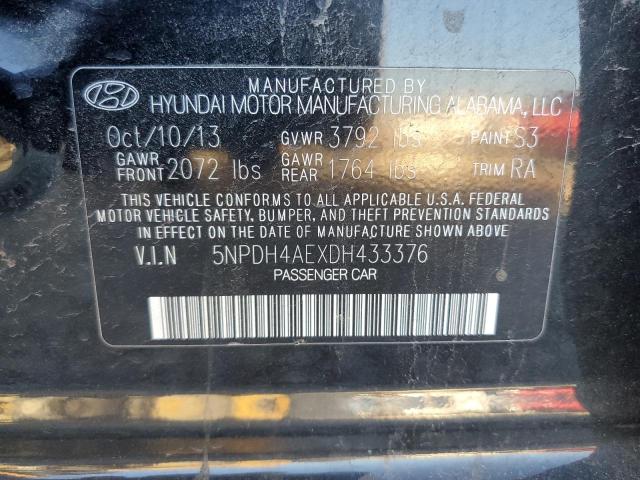 Photo 9 VIN: 5NPDH4AEXDH433376 - HYUNDAI ELANTRA GL 