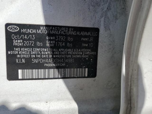 Photo 11 VIN: 5NPDH4AEXDH434981 - HYUNDAI ELANTRA GL 