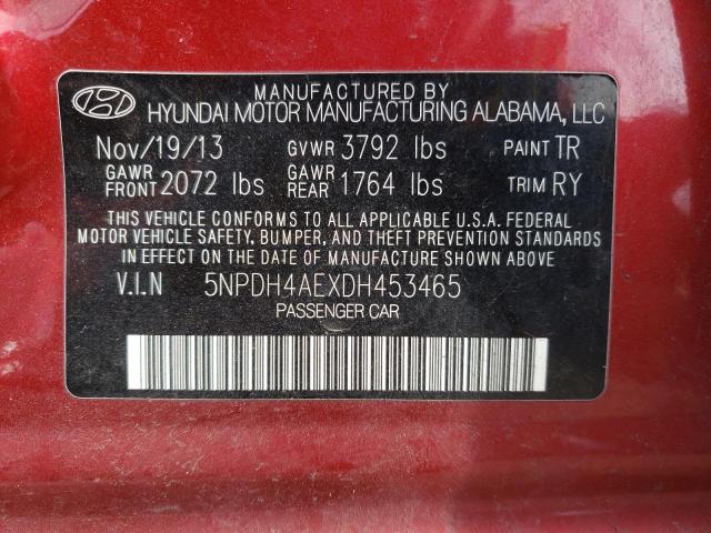 Photo 11 VIN: 5NPDH4AEXDH453465 - HYUNDAI ELANTRA 