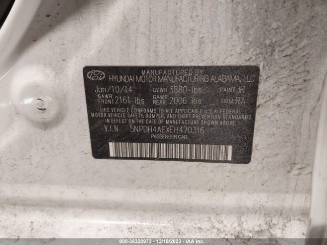 Photo 8 VIN: 5NPDH4AEXEH470316 - HYUNDAI ELANTRA 